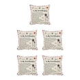 thumbnail image 2 of Inteprter Pillow Cover Fiber Square Throw Pillow Cover Lettering Washable Sofa Cushion Case, Type 14 Type5 NO5, 2 of 6