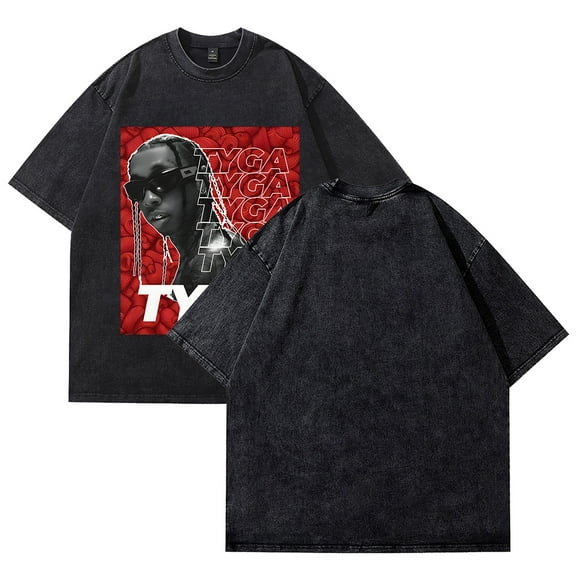 Tyga T-shirt Crewneck Short Sleeve Tee Women Men Streetwear Tops Hip Hop Clothes Cotton T-shirt