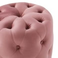 thumbnail image 5 of Modway Amour Tufted Button Round Performance Velvet Ottoman in Dusty Rose, 5 of 6