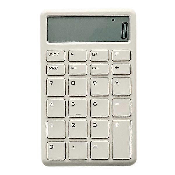 Silent LCD display calculator prevent slipping portable small calculator for office shop home white