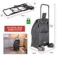 thumbnail image 3 of dbest products Foldable Shopping Cart with Wheels and Removable Bag, Black, 3 of 6