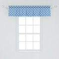 thumbnail image 2 of Ambesonne Abstract Window Valance, Geometric Diamond Form, 54" X 12", Navy Sky Blue White, 2 of 3