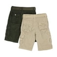 thumbnail image 2 of Boy's 2Pc Combo Belted Twill Cargo Shorts, Olive/Stone, 16, 2 of 9