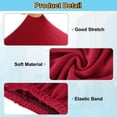 thumbnail image 3 of Funda de otomana elástica rectangular con cubierta deslizante para reposapiés, se adapta a longitudes de 50-76 cm, tamaño S-grande, color rojo vino, 3 of 6