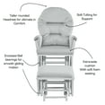 thumbnail image 5 of Suite Bebe Monti Glider and Ottoman in White Finish with Gray Cushion, 5 of 6