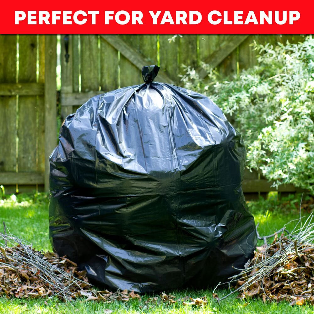 GYDEK Trash Bags, 60 Gallon Heavy Duty Garbage Bag & Kitchen Trash Bags,50 Count Trash Bags Tall Kitchen - Large | Recycling Black Trash Bags for Outdoor,Contractor, Lawn, Leaf