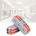thumbnail image 3 of Conector de cableado compacto de 2 posiciones, color naranja, ignífugo, nailon, 11-28 AWG, PCT-2-2, 28 unidades, 3 of 13