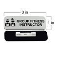 thumbnail image 3 of Signs ByLITA Group Fitness Instructor 1 x 3" Name Tag/Badge, Brushed Gold, (3 Pack), 3 of 6
