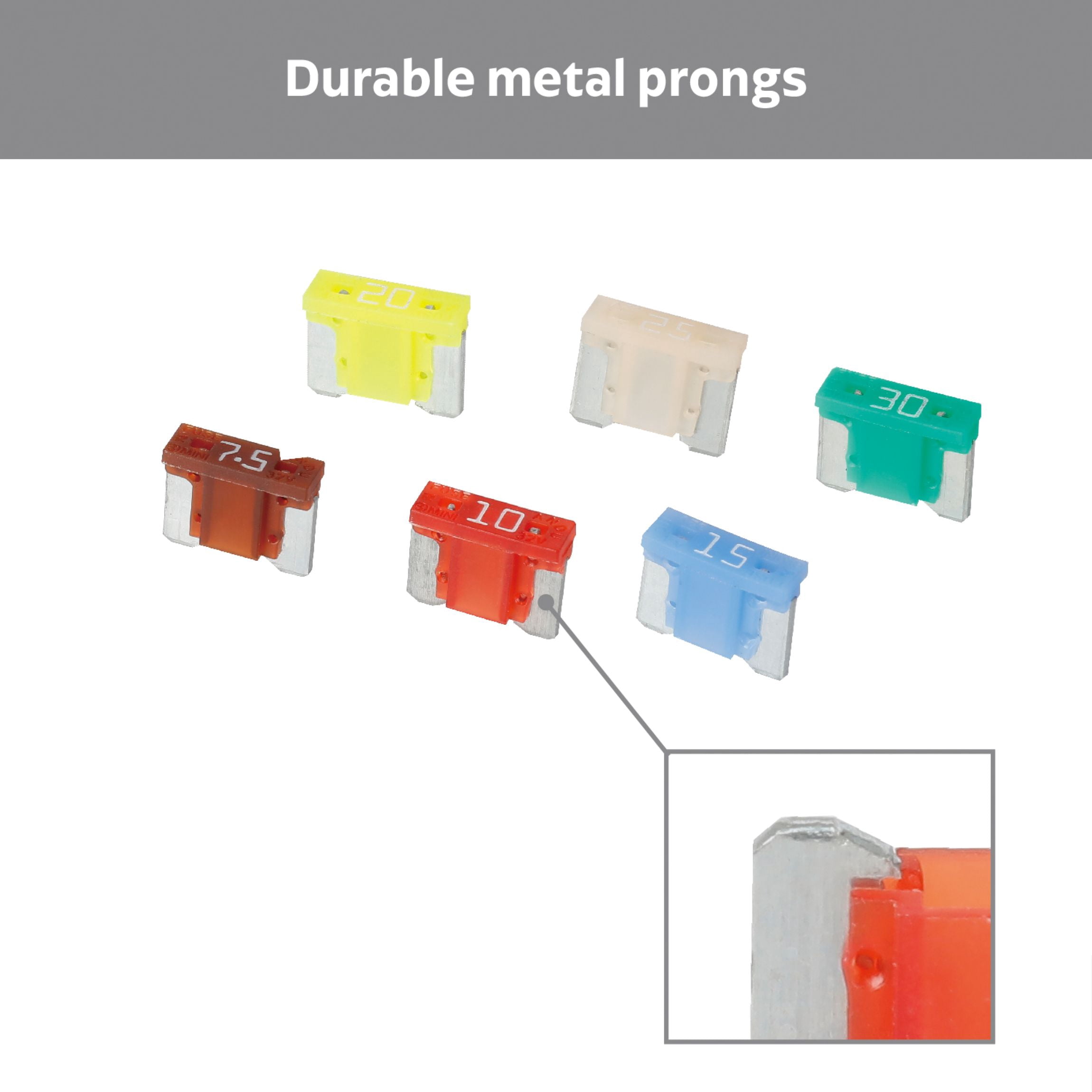 EverStart Low Profile Mini Blade Fuse Assortment Kit 6-Pack for Auto, Marine, and Electronics