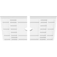 thumbnail image 2 of 22"W x 14 5/8"H x 2"ID x 7 1/2"C x 1"P Beaux Architectural Grade PVC Contemporary Ceiling Medallion, Two Piece, 2 of 11