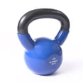 thumbnail image 1 of Element Fitness Vinyl Coated Kettlebell 75 lb Blue Cast Iron Strength Training, 1 of 2