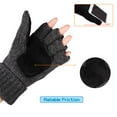 COOPLUS Mittens Winter Fingerless Gloves Warm Wool Knitted Gloves