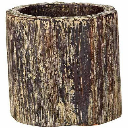 Large 6" x 6" Wood Trunk Pot