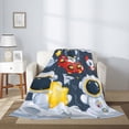 thumbnail image 5 of Throw Blanket for Couch Sofa and Bed, Astronaut And Space Super Soft Plush Throw Blanket, Fuzzy Cuteness Comfy Warm Washable Flannel Blanket & Throws for All Season 80"x60", 5 of 7