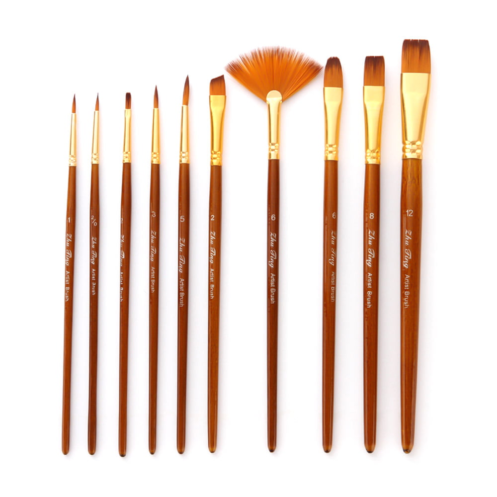 6pcs Artist-Paint Brush Set Nylon Hair Watercolor Acrylic Oil Painting  Supply 5