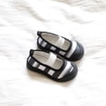 thumbnail image 2 of GiLiling Girls Barefoot Mary Jane Flats, Closed-Toe Canvas Flats with Elastic Strap, Breathable Non-Slip Soft Rubber Sole Casual Summer Shoes for Kids (Black, 4-4.5 Years), 2 of 4