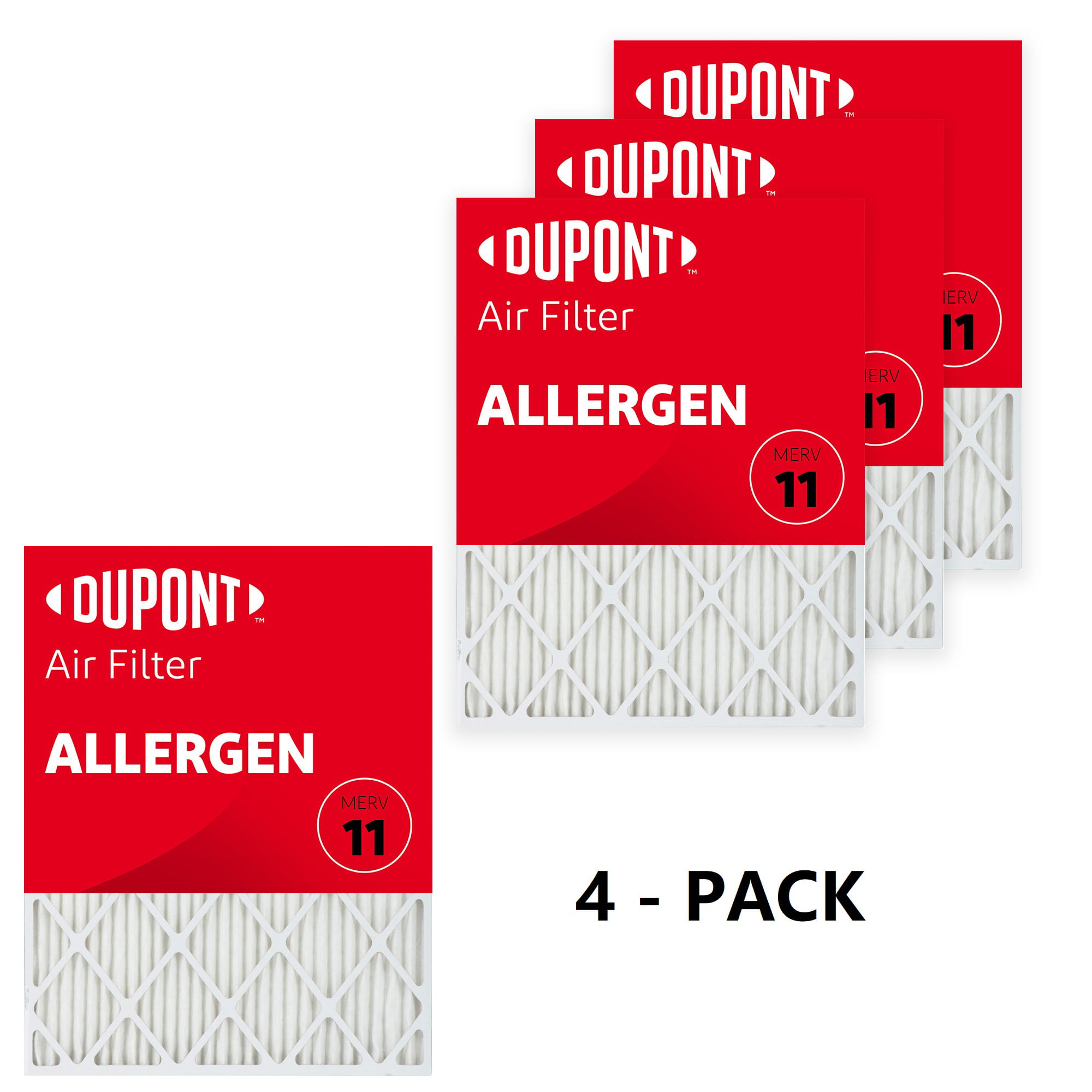 6 Pack 20x24x1 DuPont Family Care Pollen & Allergen MERV 8 Air Filters 