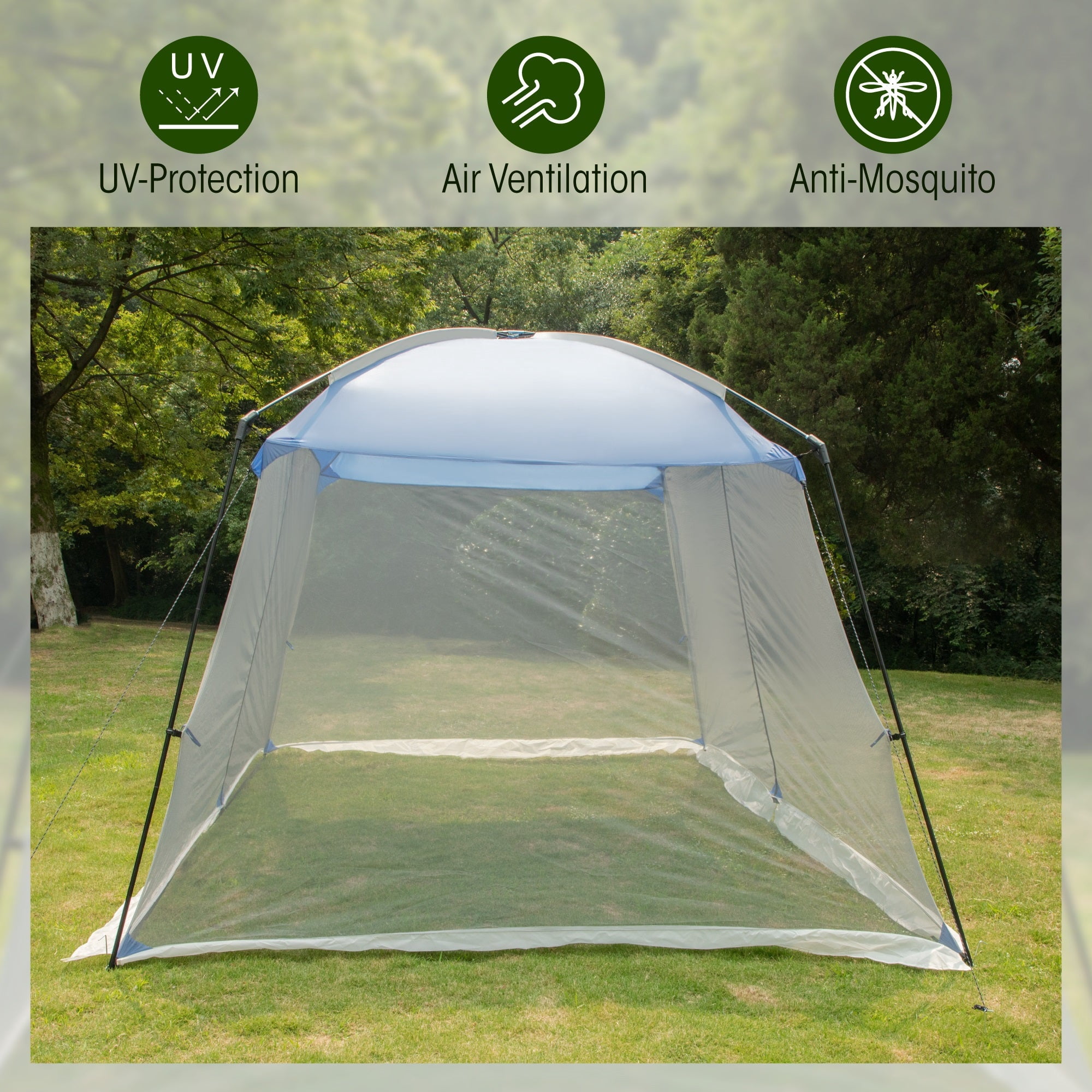 Sophia & William 13' X 9' Screen House Tent Canopy Sun Shade with One Room, Blue