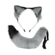 thumbnail image 2 of Disfraz de gato para cosplay, conjunto de orejas y cola de gato para decoración de fiestas de cosplay de anime, regalos Gris, 2 of 8