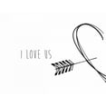 thumbnail image 2 of CAD Designs 32x26 Black Ornate Wood Framed with Double Matting Museum Art Print Titled - I Love Us, 2 of 4