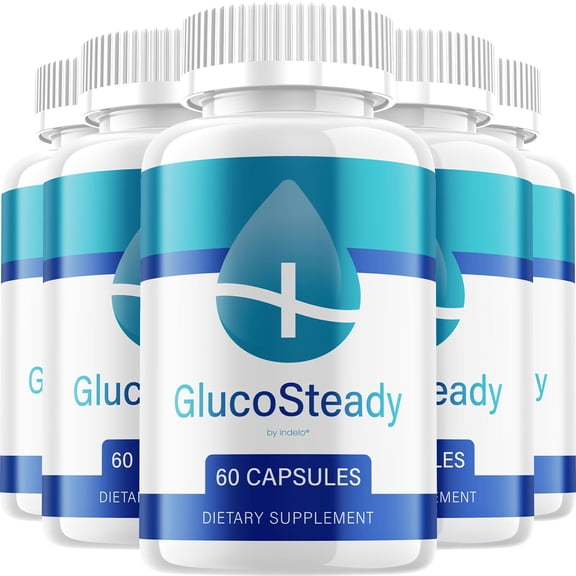 Gluco Steady Capsules – Natural Blend Glycogen Support, 5 Pack, 300 Capsules