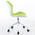 thumbnail image 4 of Modern Home Ripple Mid-Back Office Task Chair - White/Lime White Base, 4 of 7