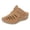 Khaki, variant on Modisza Clogs for Women Mules Shoes Comfortable Closed Toe Platform Sandals Summer Casual Hollow Out Slip on Walking Wedges Brown 6