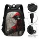 thumbnail image 3 of Balery Dark Red Hooded Girl Mochila con carga USB para hombre y mujer - Mochila impermeable y antirrobo para laptop con puerto USB para viajes, trabajo, 3 of 7