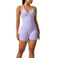 thumbnail image 2 of Fashion Outfits Set for Women Women 2 Piece Outfits Sweatsuit Women's Neck Hanging Tank Top Sports Yoga Breathable Fitness Tight Shaping Set Trending, 2 of 8