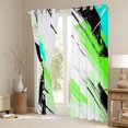 thumbnail image 3 of Manfei Waves Geometric Stripe Blackout Curtains Set of 2 (52x84 Each),Retro Graffirti Lines Window Curtains,Green White Black Curtains and Drapes For Boys Girls,Microfiber Bedroom Decor, 3 of 6