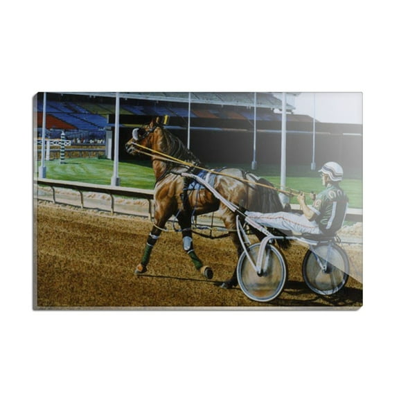 Harness Racing Track Horse Racer Rectangle Acrylic Fridge Refrigerator Magnet