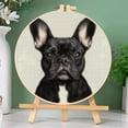 thumbnail image 3 of DIY Stamped Cross Stitch Kits French Bulldog Easy for Beginners with Hoop 11CT Counted Embroidery Needlepoint Crafts Arts for Handmade Enthusiasts and Home Decor 30x30cm(1), 3 of 8