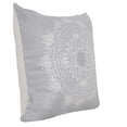 thumbnail image 4 of Laddha Home Designs Handwoven Floral Medallion Cotton Throw Pillow Cover - 20" - Gray and White, 4 of 9