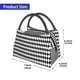 thumbnail image 2 of Easygdp Black And White Diamonds Bolsa de Almuerzo Insulada Reutilizable, Bolsa de Mano y Bandolera para Oficina, Trabajo, Viajes, 2 of 6