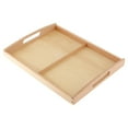 thumbnail image 2 of Bandeja de clasificación de madera , materiales , dos compartimentos, bandejas de juguetes de clasificación de madera para bebés,, 2 of 8