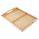thumbnail image 2 of Bandeja de madera Montessori para juegos de mesa, dos compartimentos, caja de arena sin pintar, bandeja para arena Montessori para aprendizaje, 2 of 9