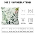 thumbnail image 5 of Nawypu Eucalyptus Leaf Throw Pillow Case, Botanical Sage Green Watercolor Elegant Farmhouse Minimalist Leaves and VinesWedding Home Bedding Outdoor Decor Sofa Cushion Cover Brown Tan, 5 of 5