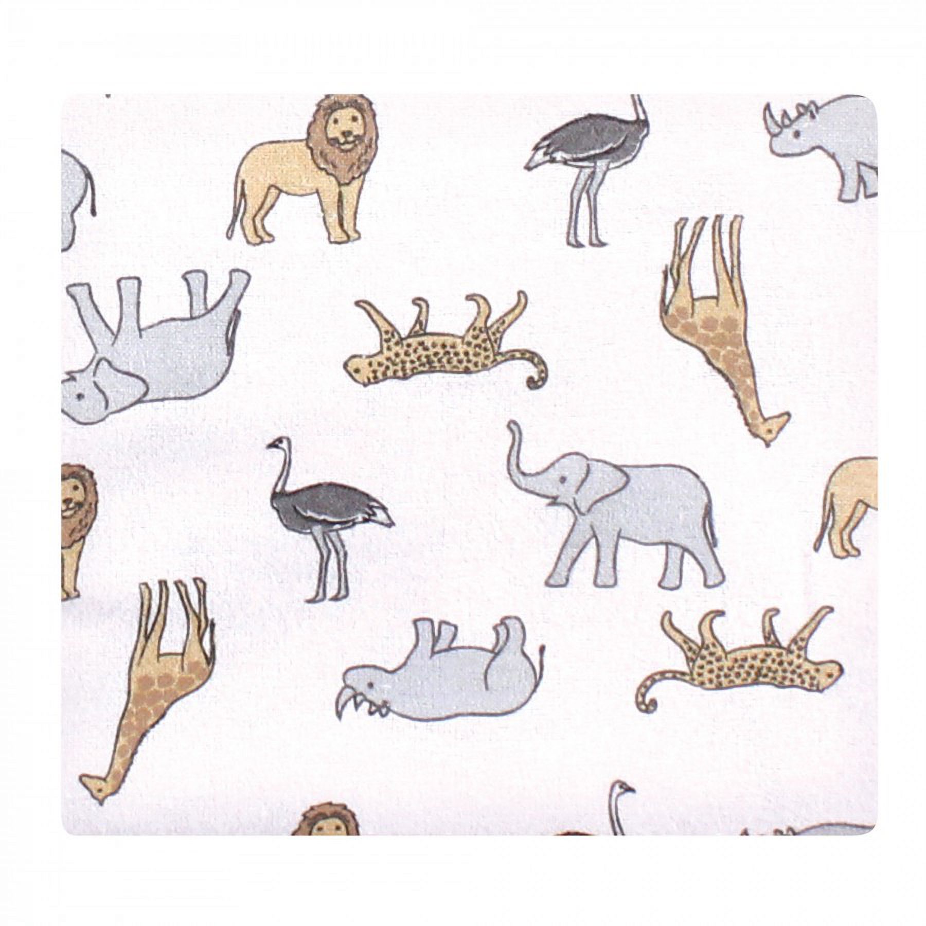 Hudson Baby Unisex Baby Cotton Poly Flannel Receiving Blankets, Modern Neutral Safari, One Size