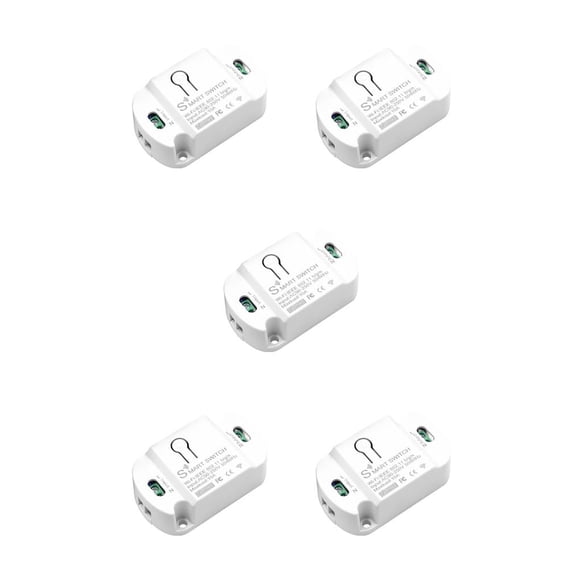 Ruiboury WiFi Smart Switch Wireless Remote Switch Timer APP Control Smart Home Smart Life For Google Home 5Set