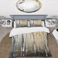 thumbnail image 2 of Designart "Dense Birch Tree Forest III" Tree Bedding Covert Set - Country Grey Landscapes Bed Set With 2 Shams, 2 of 6