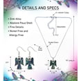 thumbnail image 2 of Aqua79 Angel Necklace & Earrings Jewelry Set - Silver Pendant with Snake Chain Necklace & Dangle Hook Earrings Made with Natural Paua Abalone Shell for Daily, Casual & Formal Events - 18 Inch, 2 of 7