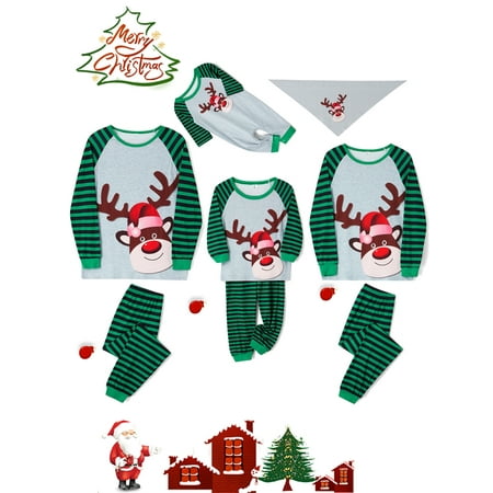 

Sunisery Family Christmas Pjs Matching Sets Reindeer Printed Christmas Pajamas for Family Couples Kids Xmas Sleepwear Nightwear