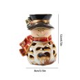 thumbnail image 2 of Christmas Snowman Decoration, Ceramic Snowman Lamp, Colorful Elderly Snowman with LED Light, Cute Festive Ornament for Indoor and Covered Outdoor Use, Red Ceramic Lampshade, 12x8cm Tabletop Decor, 2 of 6