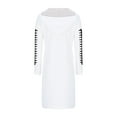 thumbnail image 5 of BZGTZT Womens Football Heart Print Hoodie Dress Football Fans Long Sleeve V Neck Pocket Pullover Hooded Midi Sweatshirt Dress, 5 of 5