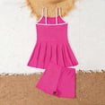 thumbnail image 3 of CCRFTGI Swimsuit for Child Girls Size 10-12 Summer Sleeveless 2 Piece Cute Tankini Beach Swimwear Bikini Sets Swim Vacation Clothes for Teen Girls Girls Bathing Suit Hot Pink 7-8 Years, 3 of 6