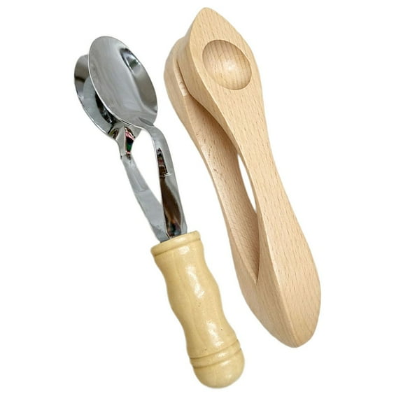 2pcs Musical Spoons Folk PercussionSound Spoon Traditional Percussion For Party