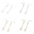 thumbnail image 2 of U8MO 20PC Brass Earring Hooks French Earwire Findings w/ Dangle Chain Pinch Bail 53mm-Gold, 2 of 2