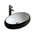 thumbnail image 3 of Fine Fixtures Oval Vessel Sink Vitreous China White w/Black Exterior Sides, 3 of 4