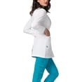 thumbnail image 2 of Adar Pop-Stretch Tonal Long Sleeve Fitted Scrub Tee Shirt - 3402 - Black - XXS, 2 of 3