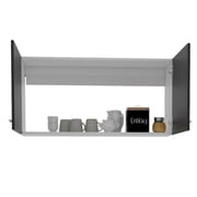 Salento Wall Mounted Double Door Cabinet with Two Shelves - Carbon Espresso